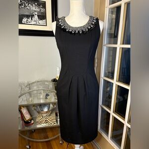 Lafayette 148 New York Black Embellished Midi Dress